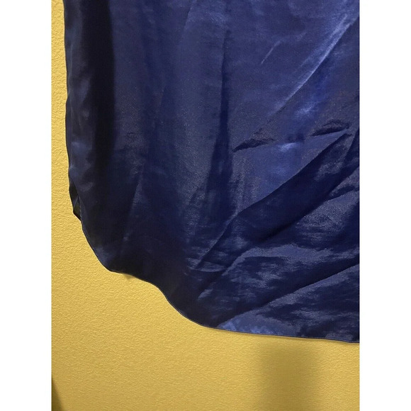 Vintage Christian Dior Women's Royal Blue Embroidered Night Gown Size L/XL - Picture 16 of 16